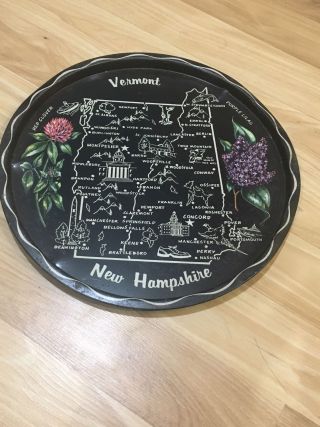 Vintage Hampshire Vermont Decorative Metal Plate Art 11 "