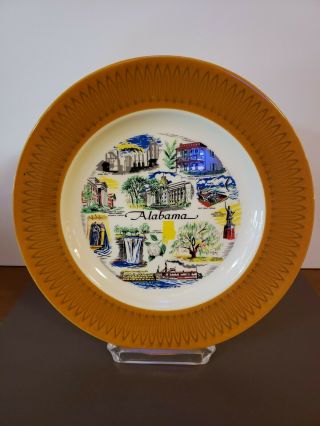 Vintage Alabama Collectors Souvenir State Plate 10 "