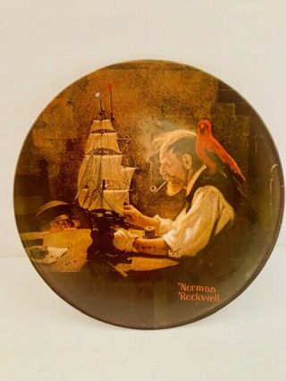 Norman Rockwell Collector Plate The Ship Builder Vintage Knowles Complete