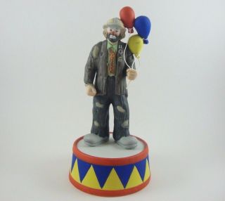 Flambro Emmett Kelly Jr Clown My Favorite Things Music Porcelain Figurine Statue 2