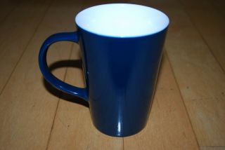 Teavana Tea Mug Cup 12 Oz Navy Fine Porcelain China White Inside