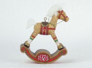 Vintage 1978 Hallmark Tree - Trimmer Christmas Ornament Rocking Horse