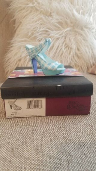 Just The Right Shoe Raine Picnic Lt Blue White 2002 25188 Box And