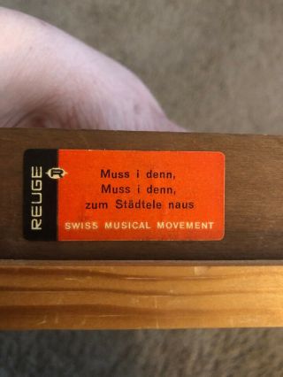 Vintage Reuge Swiss Music Box - - And Clock.  Missing Pendulum And Key 2
