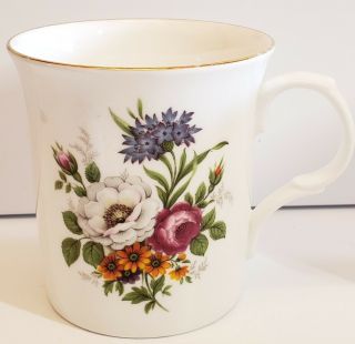 3 Crown Trent Fine Bone China Floral Coffee Mugs/Tea Cups,  Staffordshire England 3