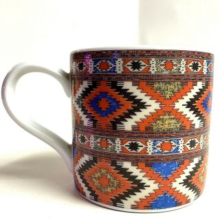 Wedgwood Ethnic Zig Zag Coffee Mug Cup Zigzag Native Tribal Geometric Colorful