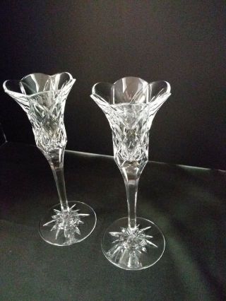 2 Very Fine Crystal Candle Holders (A70) 3