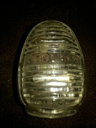 Vintage Clear Glass Bird Cage Feeder Hendryx Usa Seed Water Cup Rib Pattern