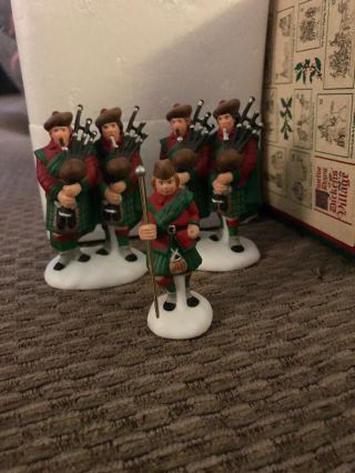 Dept 56 Dickens Village 12 Days Of Christmas Ten Pipers Piping Mib
