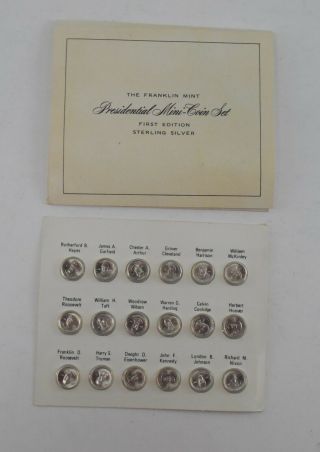 The Franklin Presidential Mini Coin Set - 1st Edition Sterling Silver