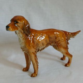 Vintage Goebel Porcelain Large Irish Setter Dog Figurine West Germany Ch 622