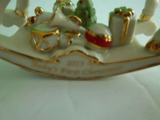 Lenox 2015 Baby ' s First Christmas Ornament Rocking HORSE TOYS 2