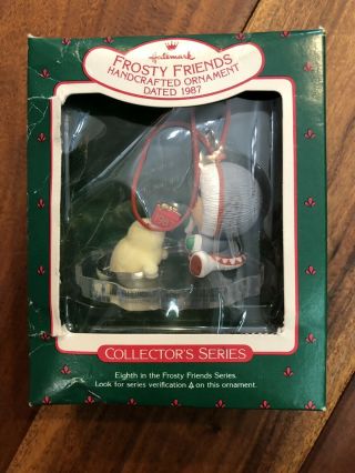 Hallmark Frosty Friends Ornament 1987 Eighth In Series Vintage