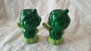 Vintage Ceramic Jolly Green Giant Salt and Pepper Shakers 3