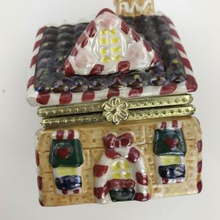 Mr.  Christmas Gingerbread House Music Box Ornament Deck The Halls Rotating