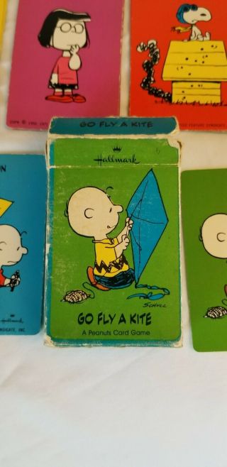 Hallmark " Go Fly A Kite " A Peanuts Card Game.  Full Sized Complete Set