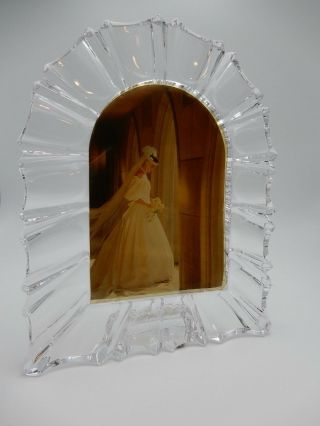 Mikasa Monarch Cathedral Crystal Photo Frame For 4 1/4 X 6 Photo 9 1/2 Inch High