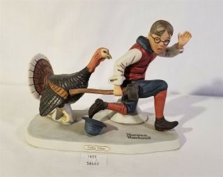 Thriftchi Norman Rockwell Dave Grossman Figurine Turkey Dinner Cg - 1