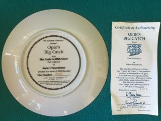 OPIE ' S BIG CATCH Hamilton Collector Plate Robert Tanenbaum Andy Griffith Show 2