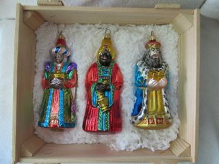 Kurt Adler Polonaise Komozja Three Kings 3 Pc Ltd Ed Ornament Set In Crate