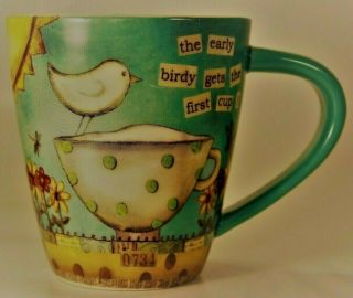 Color My World Cup Mug The Early Bird Gets The First Cup Art Work By Lisa Kaus