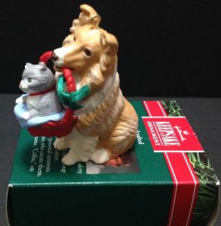 1991 Hallmark Keepsake Ornament Artists Favorites Tramp & Laddie Dog Cat Signed