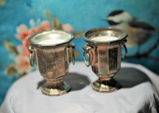 Vintage Silverplated Sheffield Silver Co Candle Votive/holders
