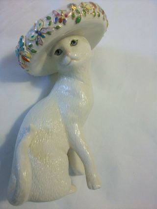 Lenox " Sunday Best " Cat Figurine - Artist Parvaneh Hallaway - Collectible