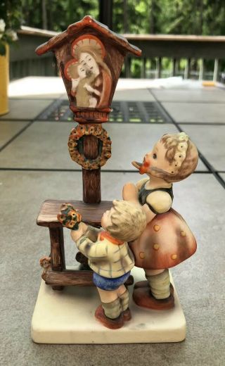 Goebel Hummel Figurine Adoration 23/1 Tmk3 Boy Girl Praying Cond