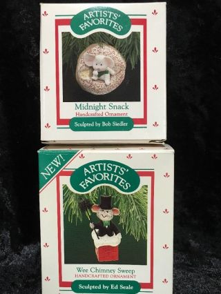 Hallmark Artists Favorites Handcrafted Christmas Holiday Ornaments 1987 & 
