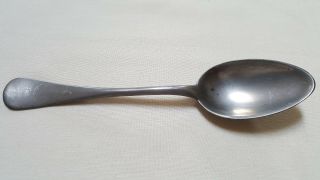 Vintage 8 - 1/4 " Pewter Serving Spoon Baglan ?wales Uk? Good