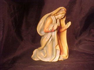 Anri Italy Wood Carving Nativity Figurine Mary 5 1/2 "