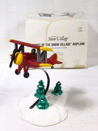 Department Dept 56 Spirit Of The Snow Village Airplane 5440 - 2 Euc