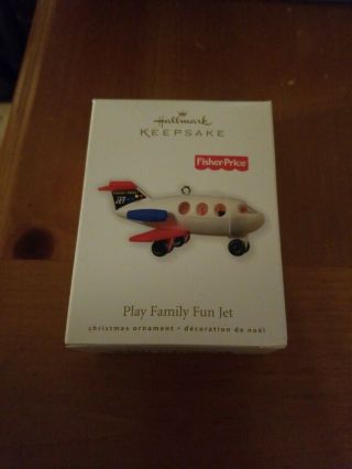 Hallmark Keepsake Fisher Price Play Family Fun Jet Christmas Ornament 2010