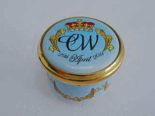 Crummles Enamel Pot Trinket Prince William Catherine Royal Wedding Souvenir 2011 3