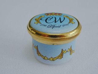 Crummles Enamel Pot Trinket Prince William Catherine Royal Wedding Souvenir 2011 4