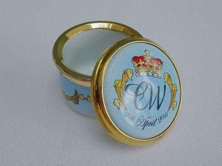 Crummles Enamel Pot Trinket Prince William Catherine Royal Wedding Souvenir 2011 5