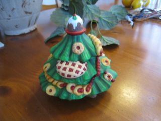 Department 56 Porcelain Pie Tree Small Green Pie And Candy Decorated