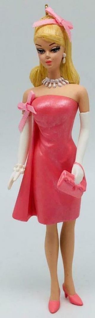 2010 Movie Mixer Barbie Hallmark Ornament Pink Dress Fashion Model