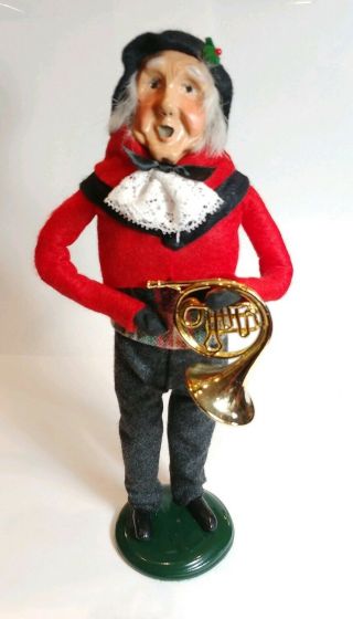 Byers Choice Doll Limited Edition 26/100 1992 Man W French Horn Musician