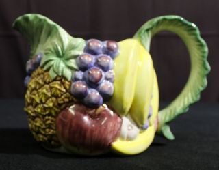 And Vintage Fitz And Floyd 1988 Ceramic 1 1/2 Qt Fruit Pitcher