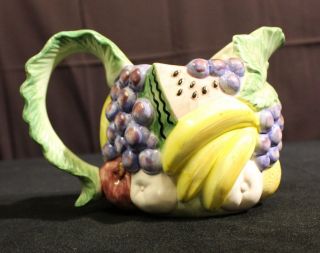 and Vintage Fitz and Floyd 1988 Ceramic 1 1/2 Qt Fruit Pitcher 2