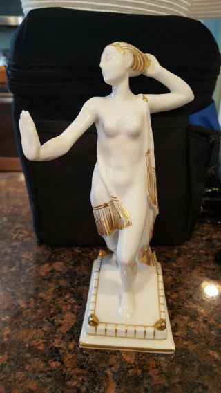 Art Nouveau Art Deco Nude Naked Lady Women Statue Puls Czechoslovakia Porcelain