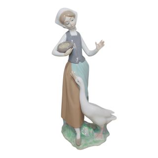 Lladro Figurine 1052 Ln Box Girl With Duck