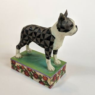 Jim Shore Boston Terrier Charlei Retired Dog Figurine 2006