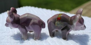 Vintage Purple Bears Salt and Pepper Shakers - Japan - Geo Shaped 2