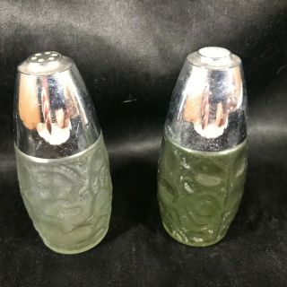 Vintage Westinghouse GEMCO Embossed Glass Salt and Pepper Shakers 2