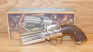 Avon Tai Winds Cologne Pepperbox Pistol - 1850 Style W/ Box