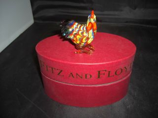 2005 Fitz And Floyd Glass Menagerie Standing Hen
