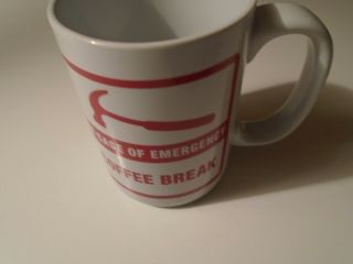 White Novelty Coffee Mug In Case Of Emergency Coffee Break Cup Mug First Aid